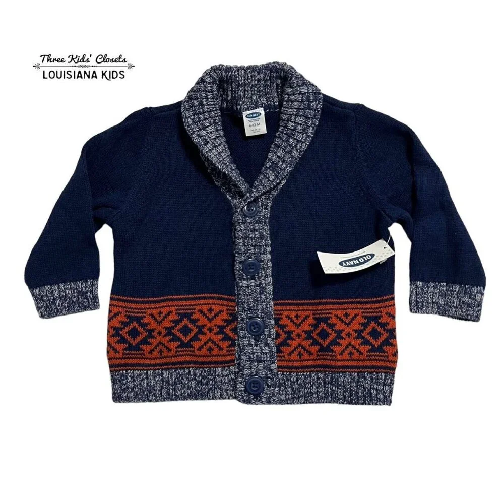 NEW Old Navy 6-12m Shawl Collar Cardigan Sweater